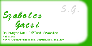 szabolcs gacsi business card